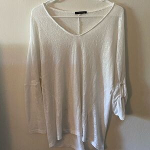 White sheer see through short or Long sleeve sweater